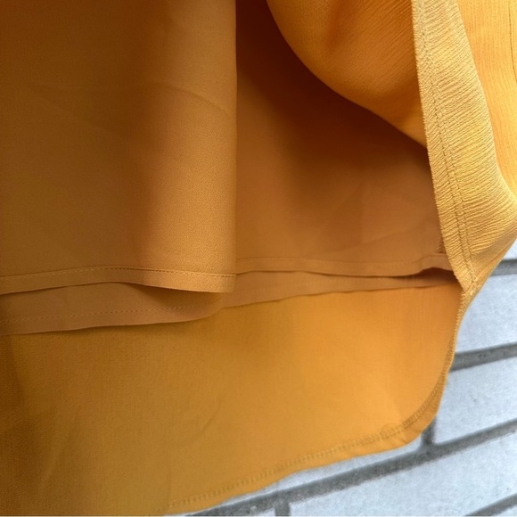 Anthropologie Dolan Left Coast Loren Mustard Yellow Tunic Shift Pocket Dress M - Picture 11 of 11